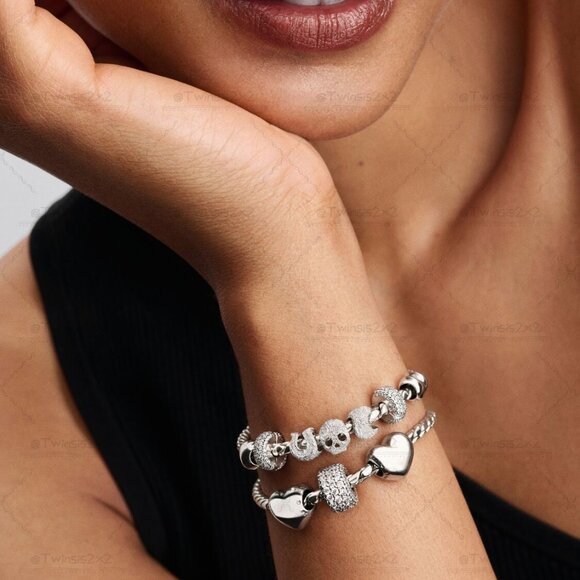 Pandora Textured Skull Mini Charm - Picture 6 of 6